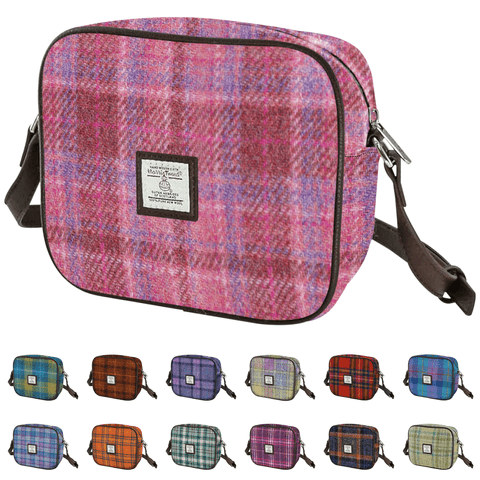 Women's Authentic Harris Tweed Mini Bag in Unique Pink Check LB1210-COL 103