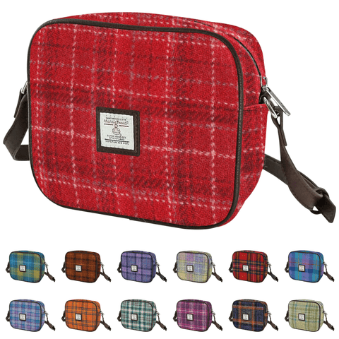 Women's Authentic Harris Tweed Mini Bag in Unique Red Check LB1210-COL 102