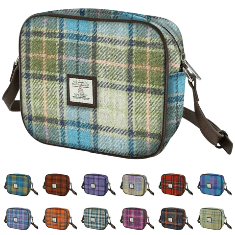 Women's Authentic Harris Tweed Mini Bag in Unique Turquoise Tartan LB1210-COL 122