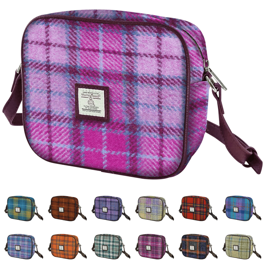 Women's Authentic Harris Tweed Mini Bag in Vibrant Pink Buchanan LB1210-COL138