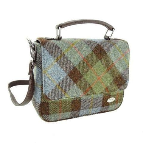 Women's Authentic Harris Tweed Neat Square Hand Bag in Unique MacLeod Tartan LB1214-COL 15