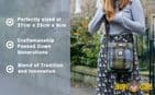 Women's Authentic Harris Tweed Neat Travel Bag in Unique Grey/Black Tartan LB1216-COL 95