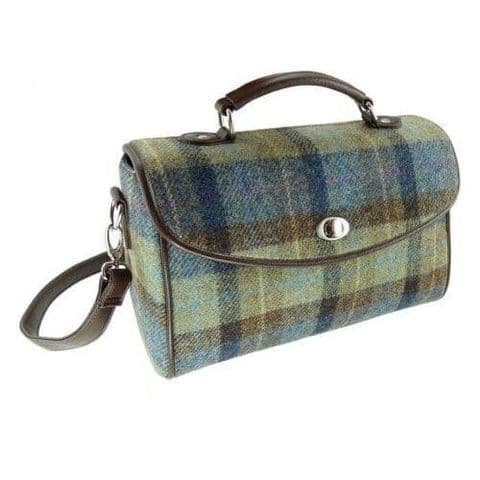 Women's Exquisite Harris Tweed Satchel Bag in Unique Beige/Blue Tartan LB1021-COL 58