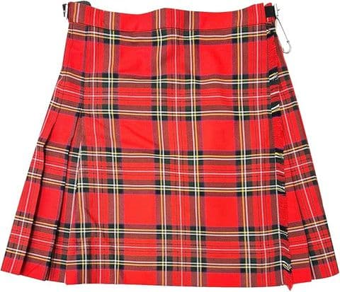 Women's Knee-Length Kilt Skirt - Scottish Tartan Wraparound in Isle of Skye & Royal Stewart