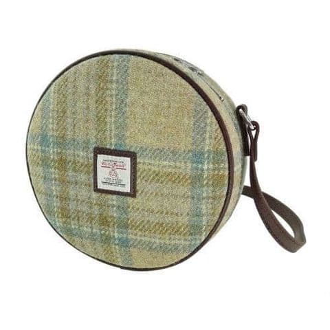 Women's Luxury Harris Tweed Cross Body Round Bag in Unique Beige Stewart LB1204-COL132