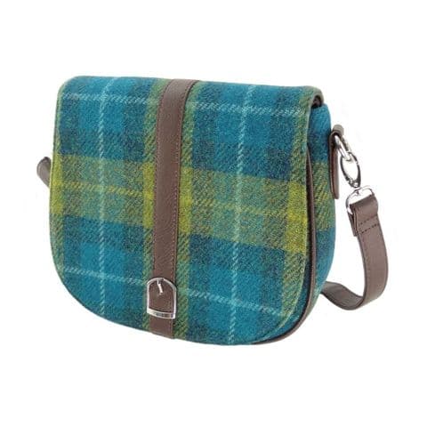 Women's Luxury Harris Tweed Shoulder Bag in Unique Sea Blue / Green LB1000-COL 114