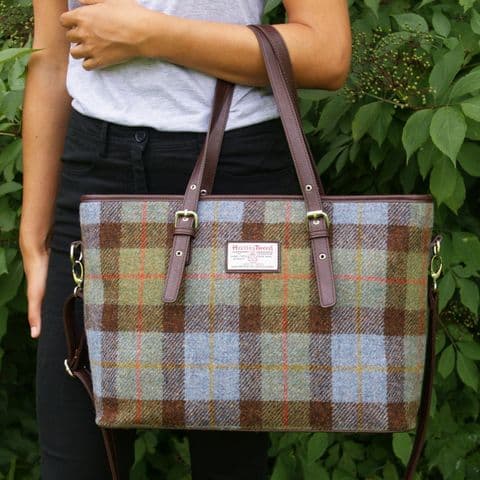 Women's Unique Harris Tweed Tote Handbag in MacLeod Tartan LB1028-COL 15