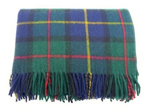 Wool/Blend comfort Tartan Blankets for beds, Sofa throws - large 74x62"- MACLEOD HARRIS Tartan