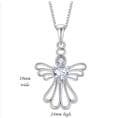 925 Sterling Silver Angel Necklace with Personalised Engraved Heart Charm | Heavens Blessings