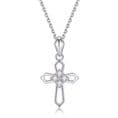 925 Sterling Silver Cross Necklace,  Gift for a Girl's First Holy Communion, Cubic Zirconia Crystals | Heavens Blessings