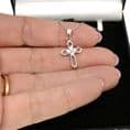 925 Sterling Silver Cross Necklace,  Gift for a Girl's First Holy Communion, Cubic Zirconia Crystals | Heavens Blessings