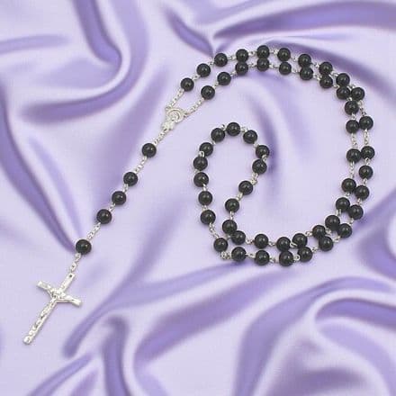 Black Pearl Rosary Beads