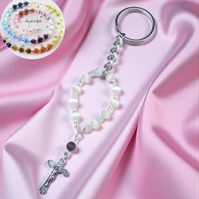 Catholic Keyring One Decade with Crucifix | Heaven's Blessings