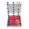 Colourful Rosaries with Letter Charm in Christmas Gift Box | Heavens Blessings