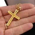 Cross and Heart Necklace with Crystal Rhinestones for Girls or Women 18k Gold Plated | Heavens Blessings