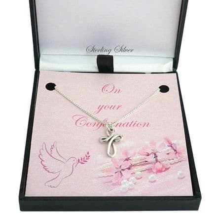 Cross Necklace for a Confirmation, Sterling Silver