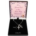 Gift For Girl's First Holy Communion Necklace with Sterling Silver Cross & Letter/Initial Pendants | Heavens Blessings