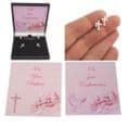 Gift for Girls Baptism or Confirmation, 925 Sterling Silver Cross Earrings, Studs | Heavens Blessings