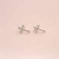 Gift for Girls Baptism or Confirmation, 925 Sterling Silver Cross Earrings, Studs | Heavens Blessings