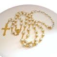 High Quality, Gold Plated and White Pearl Rosary Beads with Any Name | Heavens Blessings