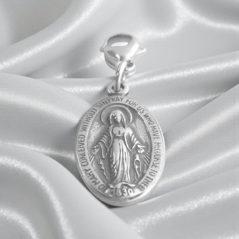 Miraculous medal Charm on Lobster Clasp | Heaven's Blessings