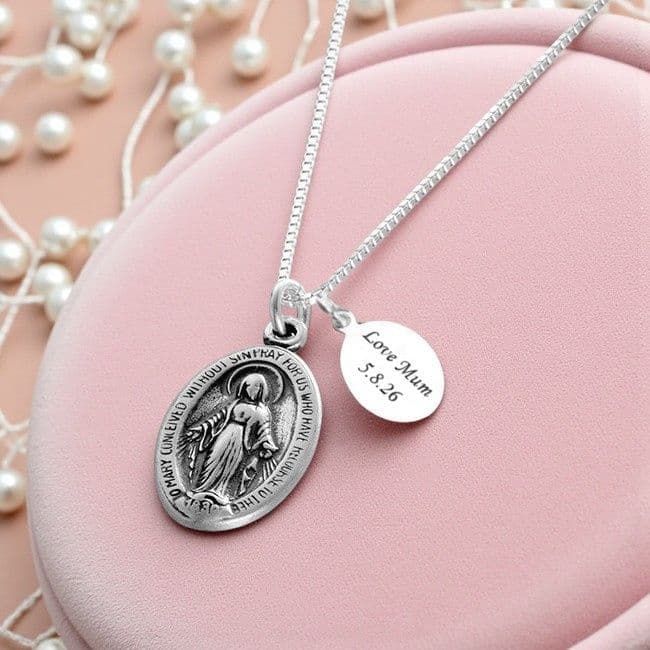 Miraculous Medal Mary Necklace | Heavens Blessings
