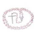 Pale Pink Rosary Beads in Personalised Gift Box | Heaven's Blessings