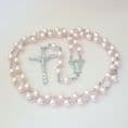 Pale Pink Rosary Beads in Personalised Gift Box | Heaven's Blessings