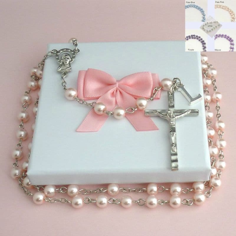 Rosary Beads with Letter Charm | Heavens Blessings