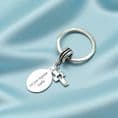 Personalised Keyring with Cross Heart Charm | Heaven's Blessings