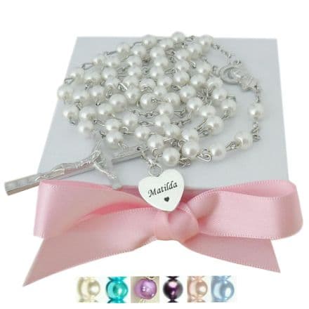 Personalised Rosaries with Smaller Pearls