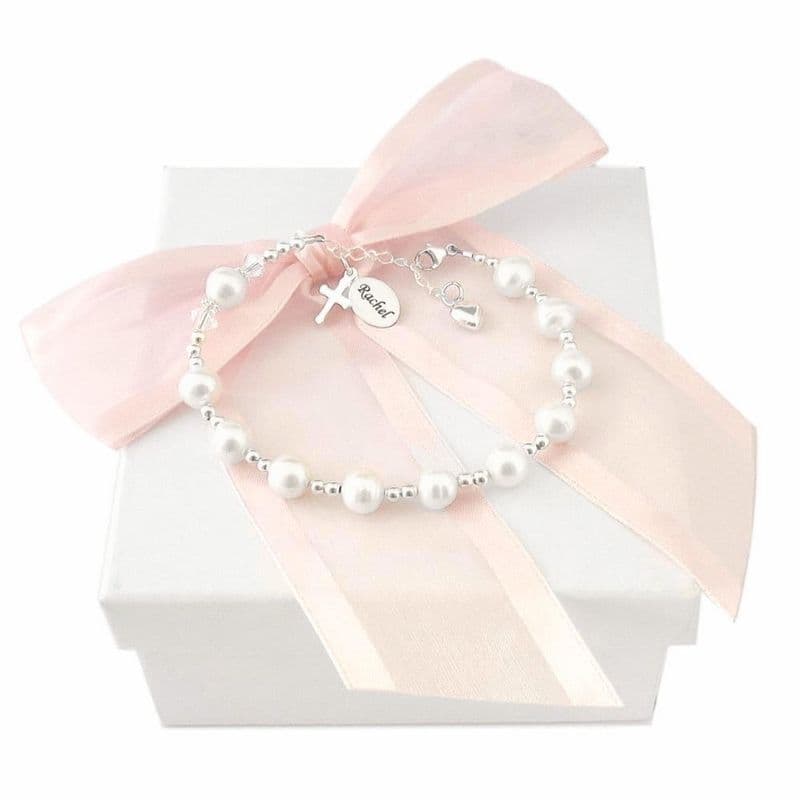 Personalised Rosary Bracelet with Freshwater Pearls | Heavens Blessings