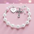 Personalised Rosary Bracelet with Pearls | Heavens Blessings