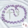Personalised Rosary with Smaller Beads, mauve| Heaven's Blessings