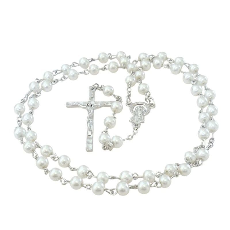 Rosary Beads for A Girl, White | Heavens Blessings