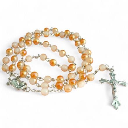 Rosary Beads for Children in Peach