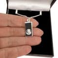 Saint Christopher Ingot Necklace, Personalised with Engraving. 925 Silver  | Heavens Blessings