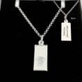 Saint Christopher Ingot Necklace, Personalised with Engraving. 925 Silver  | Heavens Blessings