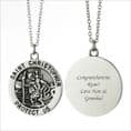 Saint Christopher Necklace, Personalised with  Engraving | Heavens Blessings