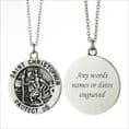 Saint Christopher Necklace, Personalised with  Engraving | Heavens Blessings