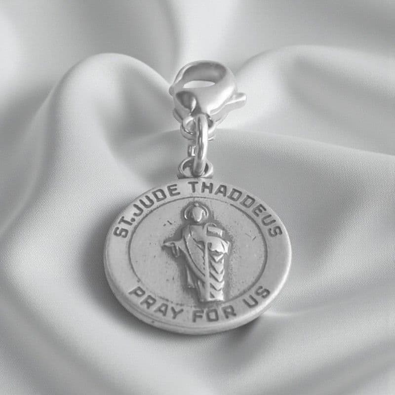 Catholic Saint Jude Charm on Lobster Clasp | Heaven's Blessings