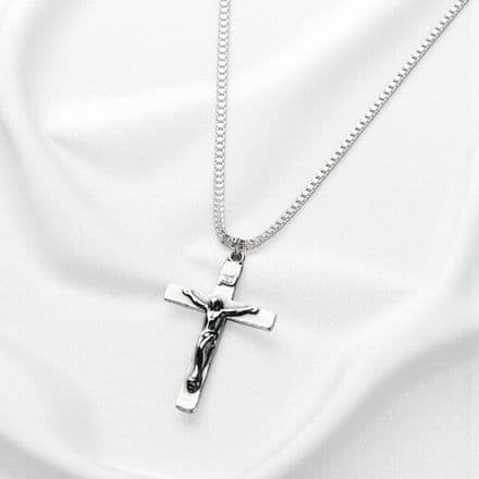Silver Crucifix on Silver Chain