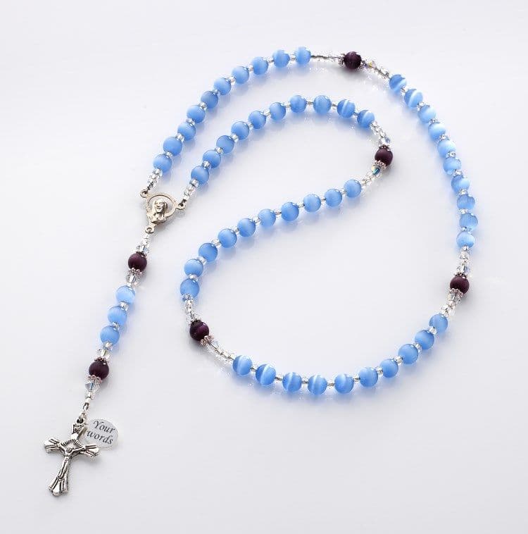 Small Cats Eye Personalised Rosary | Heavens Blessings