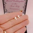 Small Sterling silver cross earrings for Girls. First Holy Communion Day Gift | Heavens Blessings