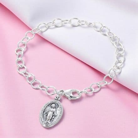 Sterling Silver Mary Bracelet