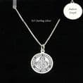 Sterling Silver St Jude Round Necklace, Engraved on the front and Personalised on the Back  | Heavens Blessings