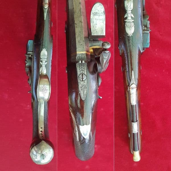 A fine Flintlock Duelling Pistol by Wagdon, London. Circa 1810.Ref 9382