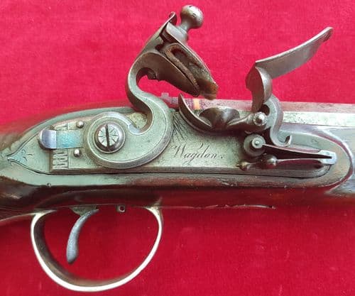 A fine Flintlock Duelling Pistol by Wagdon, London. Circa 1810.Ref 9382