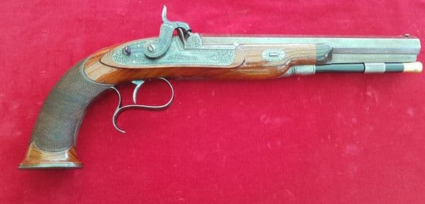 A  fine percussion duelling pistol by William Ellis, SUPERB CONDITION. Circa 1830. Ref 1298.