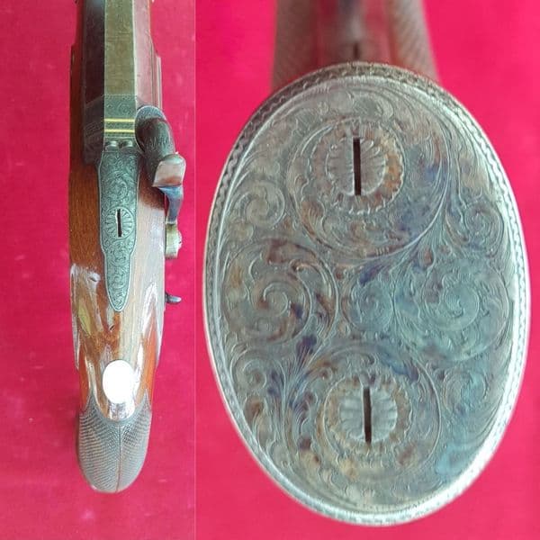 A  fine percussion duelling pistol by William Ellis, SUPERB CONDITION. Circa 1830. Ref 1298.